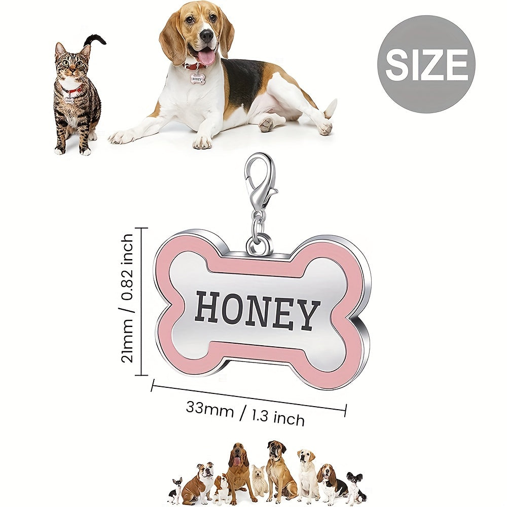 Custom Pet ID Tags - Engraved Both Sides with Your Pet's Name!