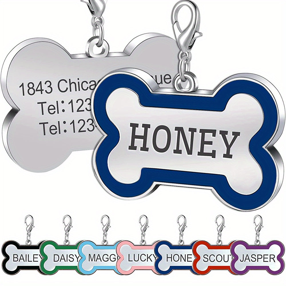Custom Pet ID Tags - Engraved Both Sides with Your Pet's Name!