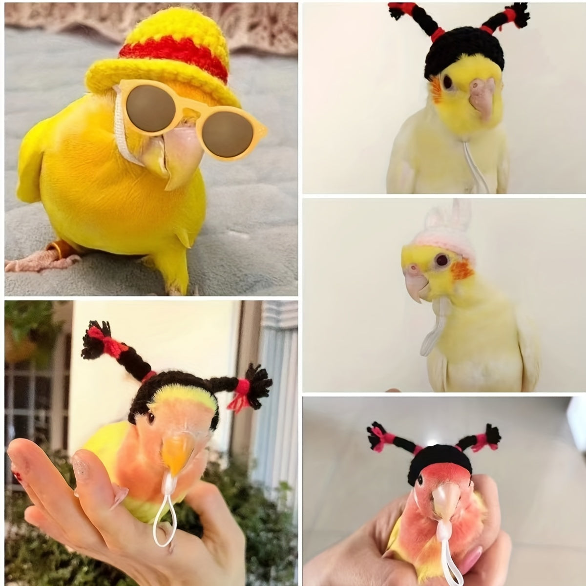 Small Pet Hats - Designed for Tiny Friends, Perfect for Parrots, Hamsters, and Other Small Furry Friends, Adorable Bird-Inspired Headpieces, Cute and Colorful Decorative Hats, Miniature Hats for Tiny Heads