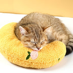 Cozy U-Shaped Pet Pillow - Ultra Soft, Fluffy, Calming Toy for Deep Sleep, Promoting Relaxation and Reducing Anxiety in Cats
