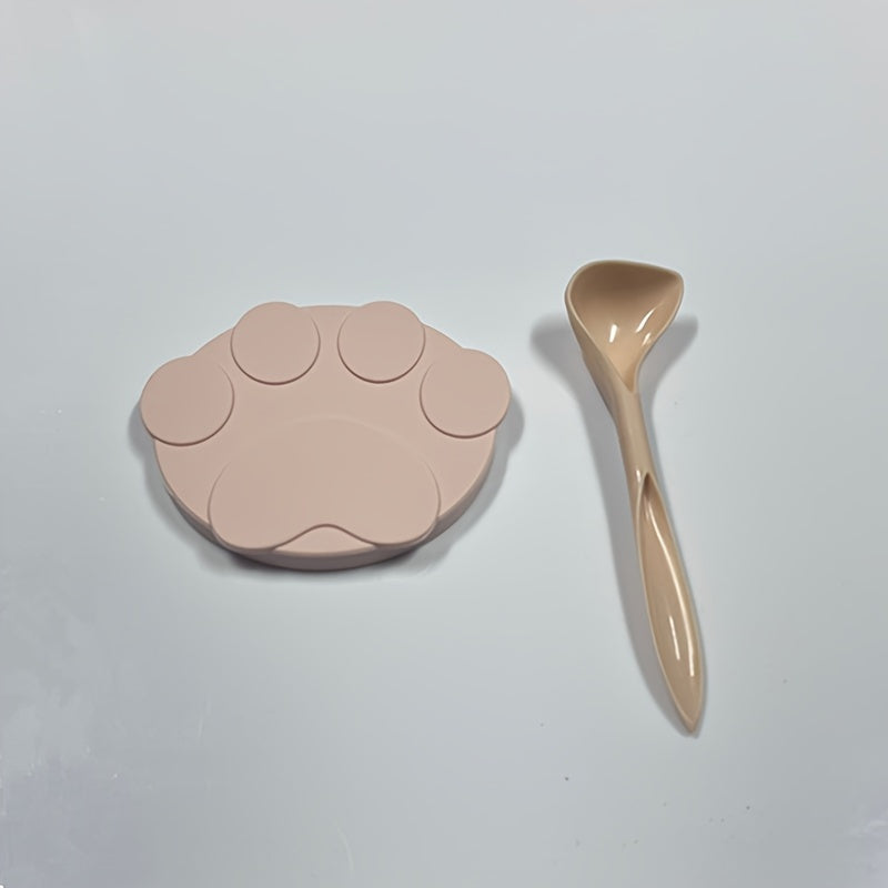 1pc Pet Food Freshness Sealing Set - Airtight Silicone Can Lid, Adorable Cat Paw Pattern Spoon, Preserves Nutrients and Flavor, Suitable for Both Dogs and Cats, Includes 1 Piece of Sealing Set