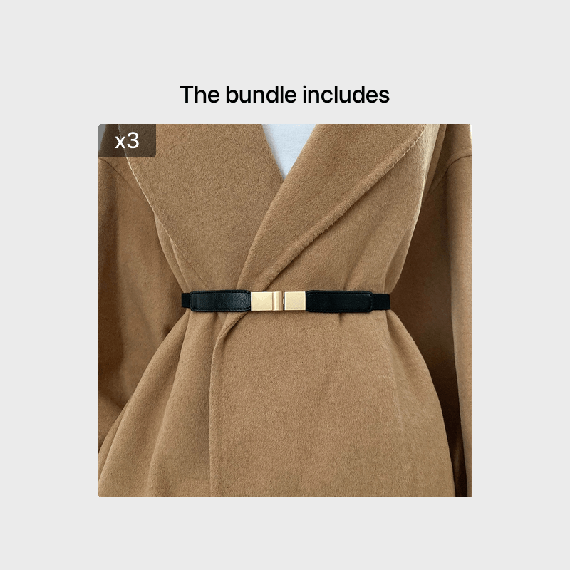 Elastic Waist Cincher Belt - Stylish Black & Golden Design, Versatile Corset for Dresses & Coats, Perfect for Casual & Formal Occasions, Everyday Fashion Accessory|Vintage Style Belt|Elastic Cincher Belt
