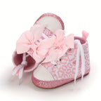 Baby Girl's Fashionable Five-Pointed Star Children's Sports Shoes Soft Sole Non-Slip First Pair Toddler Shoes