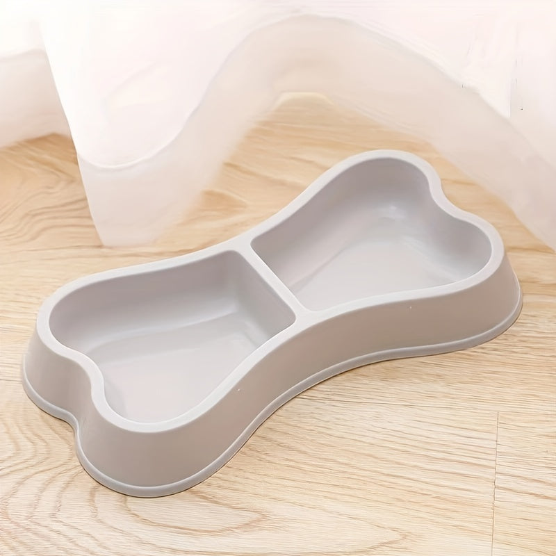 Macaron Bone Shaped Double Bowl - Dog Pet Bone Shaped Bowl