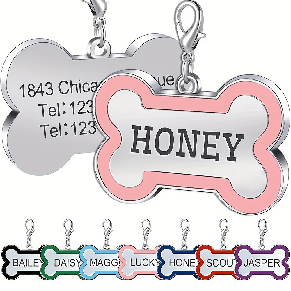 Custom Pet ID Tags - Engraved Both Sides with Your Pet's Name!
