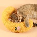 Cozy U-Shaped Pet Pillow - Ultra Soft, Fluffy, Calming Toy for Deep Sleep, Promoting Relaxation and Reducing Anxiety in Cats
