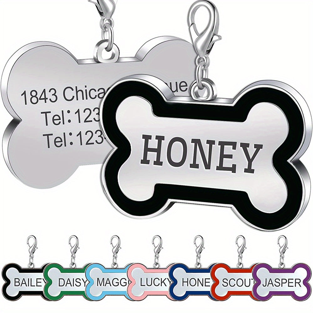Custom Pet ID Tags - Engraved Both Sides with Your Pet's Name!