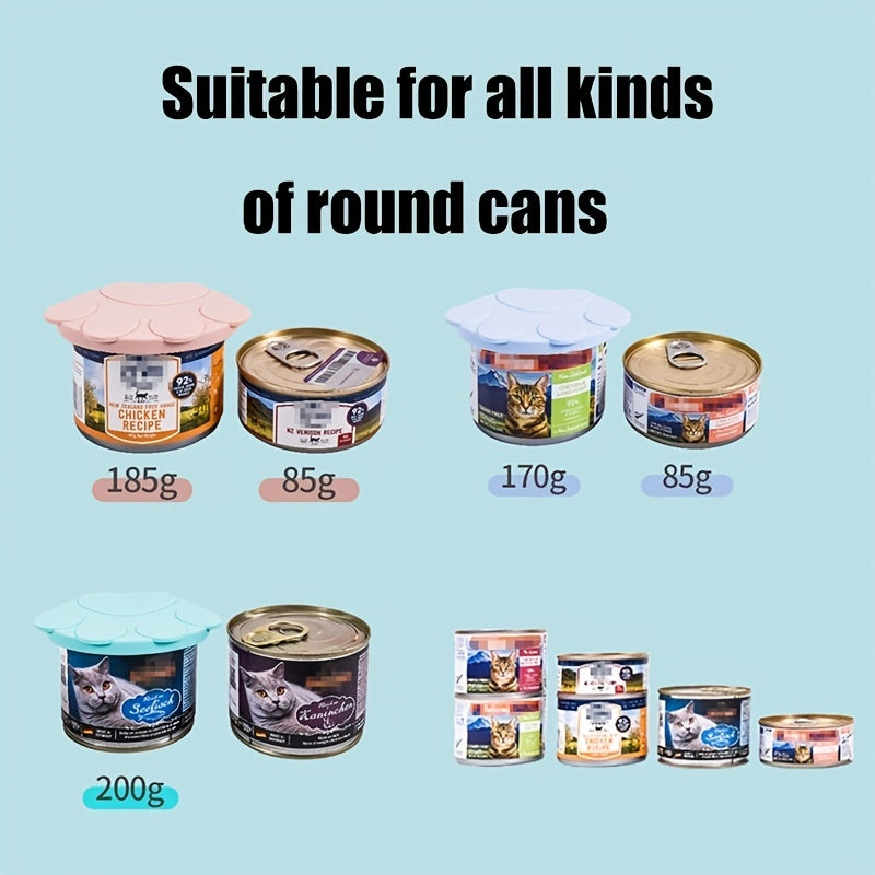 1pc Pet Food Freshness Sealing Set - Airtight Silicone Can Lid, Adorable Cat Paw Pattern Spoon, Preserves Nutrients and Flavor, Suitable for Both Dogs and Cats, Includes 1 Piece of Sealing Set
